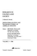 Tapa de Research in Politics and Society