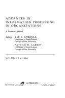 Tapa de Advances in Information Processing in Organizations