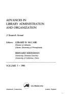Tapa de Advances in Library Administration and Organization