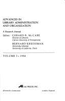Tapa de Advances in Library Administration and Organization