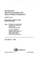 Tapa de Advances in Health Economics and Health Services Research: A Research Annual