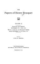 Tapa de The Papers of Henry Bouquet