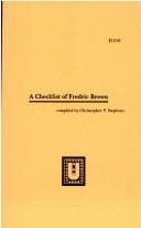 Tapa de A Checklist of Fredric Brown