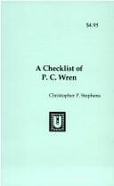 Tapa de A Checklist of Percival Christopher Wren