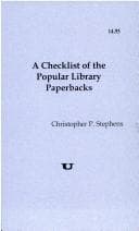 Tapa de A Checklist of the Popular Library Paperbacks