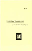 Tapa de Checklist of Thomas M. Disch