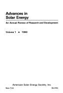 Tapa de Advances in Solar Energy