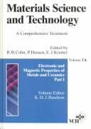 Tapa de Electronic and magnetic properties of metals and ceramics
