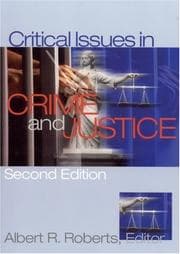 Tapa de Critical Issues In Crime and Justice