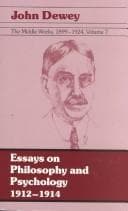 Tapa de The Middle Works of John Dewey, Volume 7, 1899 - 1924
