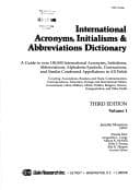 Tapa de International Acronyms, Initialisms & Abbreviations Dictionary