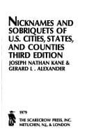 Tapa de Nicknames and Sobriquets of U.S. Cities, States, and Counties