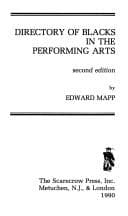 Tapa de Directory of Blacks in the Performing Arts