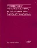 Tapa de Proceedings of the Eighteenth Annual ACM-SIAM Symposium on Discrete Algorithms (Proceedings in Applied Mathematics)