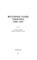 Tapa de Wiltshire glebe terriers, 1588-1827