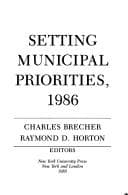 Tapa de Setting Municipal Priorities, 1986