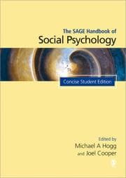Tapa de SAGE HANDBOOK OF SOCIAL PSYCHOLOGY; ED. BY MICHAEL A. HOGG