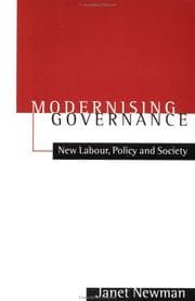 Tapa de Modernising governance