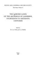 Tapa de Cornish Lands of the Arundells of Lanherne, Fourteenth to Sixteenth Centuries