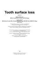 Tapa de Tooth Surface Loss