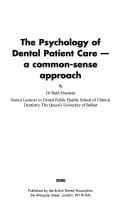 Tapa de The Psychology of Dental Patient Care