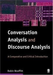 Tapa de Conversation Analysis and Discourse Analysis