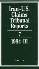 Tapa de Iran-U.S. Claims Tribunal Reports volume 7 (Iran-U.S. Claims Tribunal Reports)