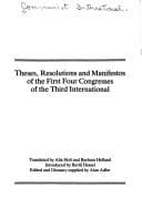 Tapa de Theses, resolutions and manifestos of the first four congresses of the Third International