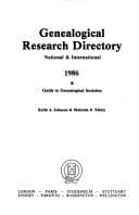 Tapa de Genealogical Research Directory