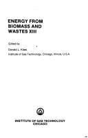 Tapa de Energy from Biomass and Wastes Xiii