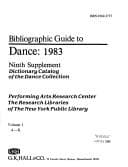Tapa de Bibliographic guide to dance