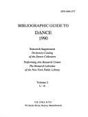 Tapa de Bibliographic Guide to Dance, 1990