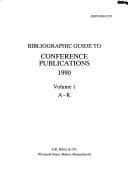 Tapa de Bibliographic Guide to Conference Publications