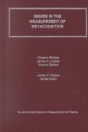 Tapa de Issues in the Measurement of Metacognition (Buros-Nebraska Symposium on Measurement & Testing)