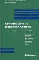 Tapa de Contributions to nonlinear analysis