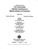 Tapa de Conference Record of the Twenty-Sixth Asilomar Conference on Signals, Systems & Computers