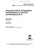 Tapa de Characterization, Propagation, and Simulation of Sources and Backgrounds II
