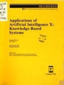 Tapa de Applications of Artificial Intelligence X: Knowledge-Based Systems
