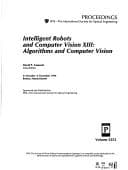 Tapa de Intelligent Robots and Computer Vision Xiii