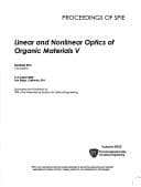 Tapa de Linear and Nonlinear Optics of Organic Materials 5