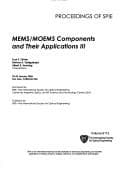 Tapa de MEMS-MOEMS Components and Their Applications III