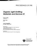 Tapa de Organic Light-Emitting Materials and Devices IX