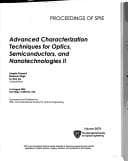 Tapa de Advanced Characterization Techniques for Optics, Semiconductors, and Nanotechnologies II