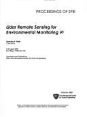 Tapa de Lidar Remote Sensing for Industry and Environmental Monitoring VI