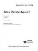 Tapa de Optical Information Systems III