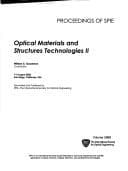 Tapa de Optical Materials and Structures Technologies II