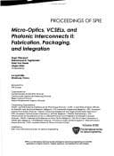 Tapa de Micro-Optics, VCSELS and Photonic Interconnects 2
