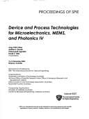 Tapa de Device and process technologies for microelectronics, MEMS, and photonics IV