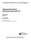 Tapa de Optical Interactions with Tissue and Cells XVI