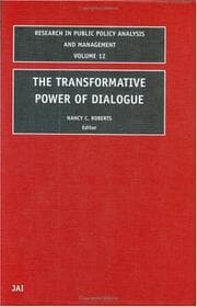 Tapa de The Transformative Power of Dialogue (Research in Public Policy Analysis and Management)